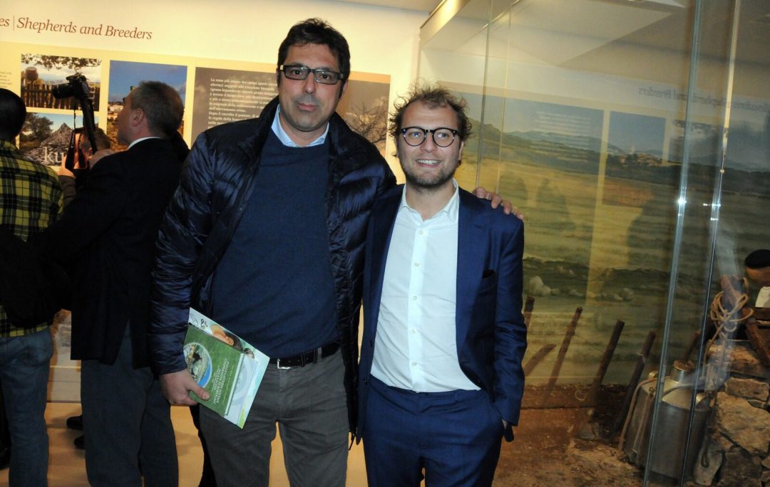 Totoni Sanna con Luca Lotti, monistro per lo sport del governo Gentiloni